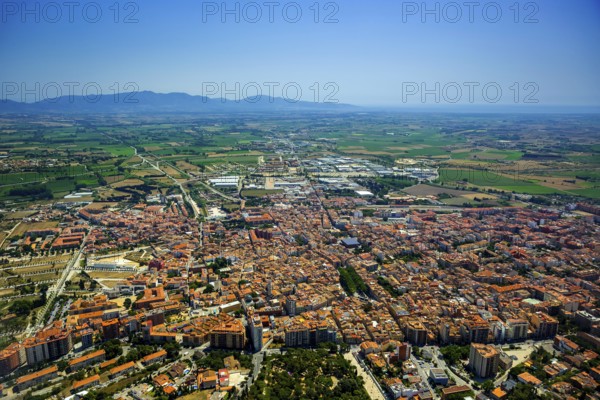 Overview of Figueres, Costa Brava, Catalonia, Spain, Figueres, Europe, aerial view, birds-eyes view, aerial photography, aerial photography, aerial photography, overview, bird's eye view, aerial photos of Spain