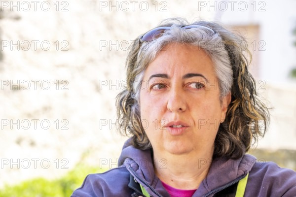 Sardinia, Pina Monne, female portrait and artist, Tinnura, Europe, Province of Oristano, Italy, expression, representation, detail, village, female portrait, galleries, face, history, identity, inspiration, creativity, creative industry, culture, art, artist, artistic activity, painting, human being, personality, portrait, sightseeing, tourism, tradition, work, European, Italian, modern, regional, female
