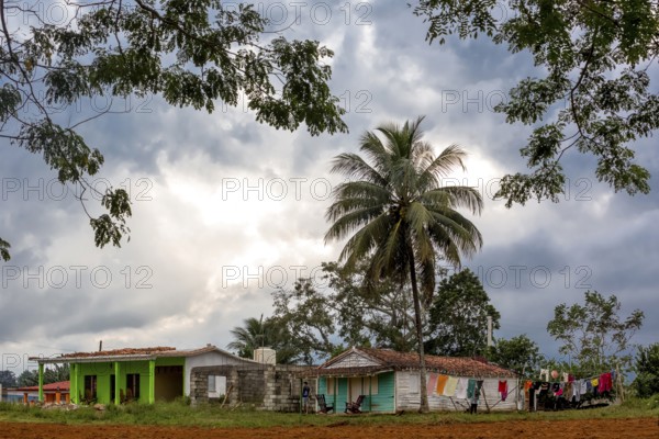 Simple Cuban houses in the countryside, Vinales Valley, Viñales, Cuba, Pinar del Río