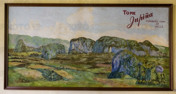 Painting of the Vinalestal, Viñales, Cuba, Pinar del Río, Cuba, Viñales, Pinar del Río