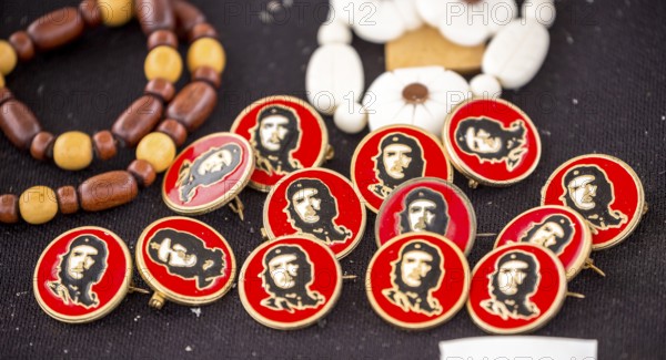 Red-black Ernesto Che Guevara stickers, La Habana, Cuba, Caribbean, Central America, Cuba, Europe, aerial photo, birds-eyes view, aerial photography, aerial photography, overview, bird's eye view