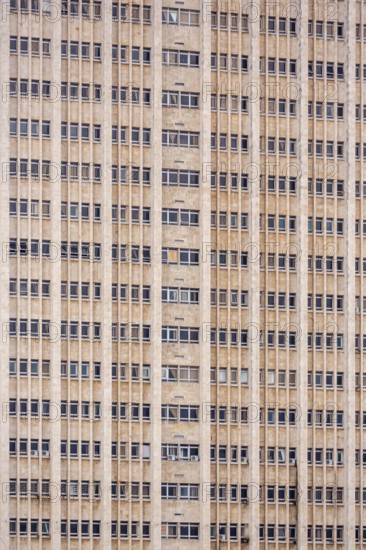 Window front of the Hospital Hermanos Amajeiras at the Malecon, La Habana, Havana, Cuba, Cuba, Europe, aerial view, birds-eyes view, aerial photography, aerial photography, overview, bird's eye view