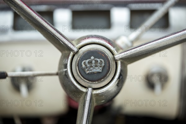 Rotten steering wheel of a Buick road cruiser, vintage car steering wheel, La Habana, Cuba, Caribbean, Central America, Cuba, Europe, aerial view, birds-eyes view, aerial photography, aerial photography, aerial photography, overview, bird's eye view