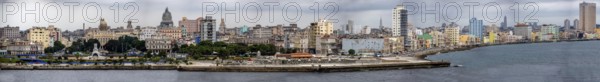 View of the harbour book of Old Havana on the Malecón, Capitol Nacional, La Habana, Cuba, Cuba