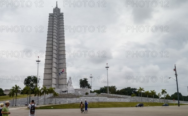 Monumento a Jose Marti at the Square of the Revolution, La Habana, Havana, Cuba, Cuba, Europe, aerial view, birds-eyes view, aerial photography, aerial photography, overview, bird's eye view