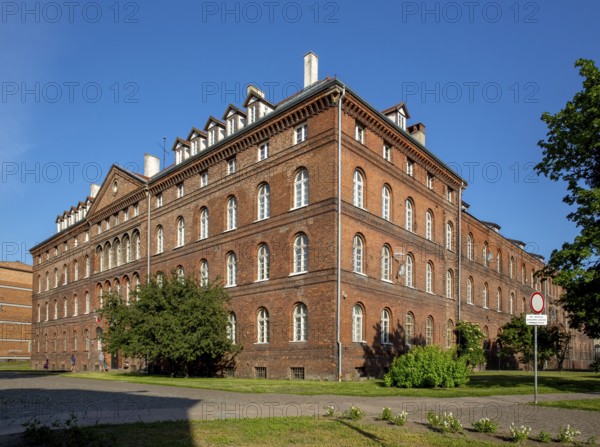 Gdansk post office, historical place, GdaÅsk, Gdansk, Baltic Sea coast, Baltic Sea, pomorskie, Pomeranian Voivodeship, Poland, Gdansk, PL, Europe, aerial view, birds-eyes view, aerial photography, aerial photography, overview, bird's eye view