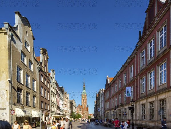GdaÅsk, Gdansk, GdaÅsk Town Hall, GdaÅsk Town Hall Tower, GdaÅsk, Baltic Sea coast, Baltic Sea, pomorskie, Pomeranian Voivodeship, Poland, Gdansk, PL, Europe, aerial view, birds-eyes view, aerial photography, aerial photography, overview, overview, bird's eye view