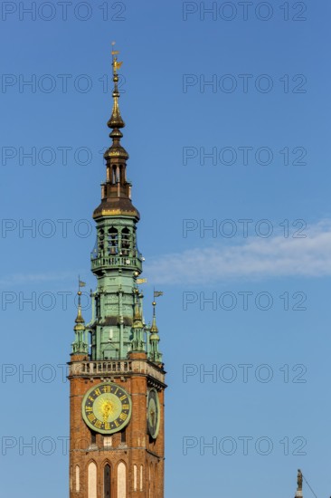 GdaÅsk, Gdansk, GdaÅsk Town Hall, GdaÅsk Town Hall Tower, GdaÅsk, Baltic Sea coast, Baltic Sea, pomorskie, Pomeranian Voivodeship, Poland, Gdansk, PL, Europe, aerial view, birds-eyes view, aerial photography, aerial photography, overview, overview, bird's eye view