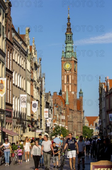 GdaÅsk, Gdansk, GdaÅsk Town Hall, GdaÅsk Town Hall Tower, GdaÅsk, Baltic Sea coast, Baltic Sea, pomorskie, Pomeranian Voivodeship, Poland, Gdansk, PL, Europe, aerial view, birds-eyes view, aerial photography, aerial photography, overview, overview, bird's eye view