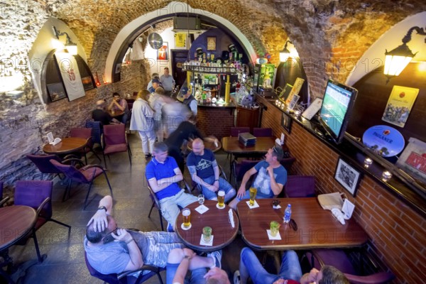 GdaÅsk, Irish Pub, Gdansk, Baltic Sea coast, Baltic Sea, pomorskie, Pomeranian Voivodeship, Poland, Gdansk, PL, Europe, aerial photo, birds-eyes view, aerial photography, aerial photography, overview, bird's eye view