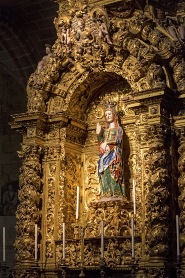 Statue of the pregnant Virgin Mary, depiction of the pregnant Virgin Mary, Sé Catedral de Évora Basílica Sé Catedral de Nossa Senhora da Assunção, Evora, District of Évora, Portugal