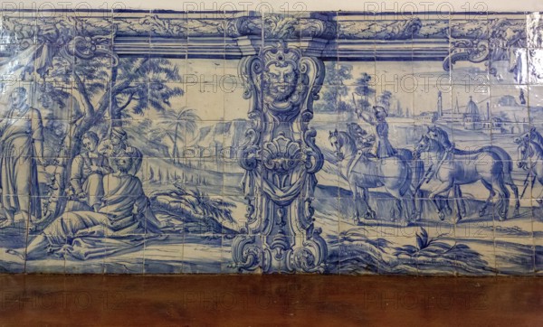 Classical Azuleros in the University, Colégio do Esírito Santo, old University of Evora, Evora, district of Evora, Portugal