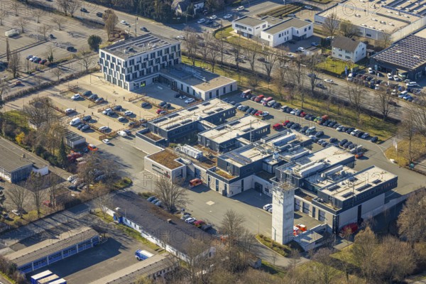 Aerial photo, rescue centre Soest district control centre, Soest, Soester Börde, North Rhine-Westphalia, Germany, DE, Europe, aerial photo, aerial photography, aerial photography, overview, bird's-eye view, birds-eyes view, overview