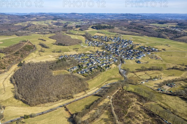 Olpe, Ruhr area, North Rhine-Westphalia, Germany, DE, Europe, aerial view, birds-eyes view, aerial photography, aerial photography, overview, bird's eye view
