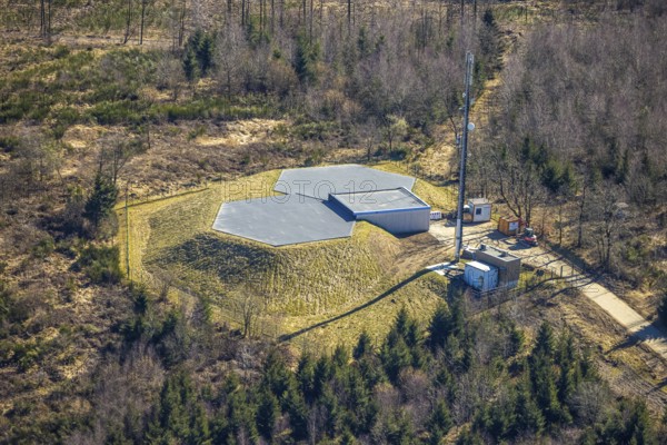 Aerial photo, radio mast, Wenden, Sauerland, North Rhine-Westphalia, Germany, DE, Europe, radio tower, aerial photo, aerial photography, aerial photography, overview, bird's-eye view, overview