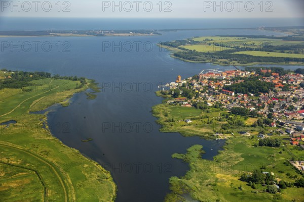 BuszÄ™cin, Baltic Sea coast, Województwo zachodniopomorskie, Poland, Buszecin, Województwo zachodniopomorskie, PL, Europe, aerial view, birds-eyes view, aerial photography, aerial photography, overview, bird's eye view, northern Poland