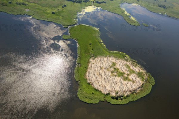 Gardzka KÄ™pa peninsula, PoÅ'chowo, Dusin, Baltic Sea coast, Województwo zachodniopomorskie, Poland, Polchowo, Województwo zachodniopomorskie, PL, Europe, aerial view, birds-eyes view, aerial photography, overview, bird's eye view, northern Poland