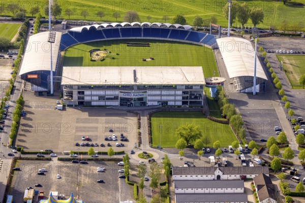 Aerial view, Chio Aachen Stadium at Sportpark Soers, equestrian tournament arena, Laurensberg, Aachen, Rhineland, North Rhine-Westphalia, Germany, Chio Aachen Stadium, Sportpark Soers, equestrian tournament, arena, stadium, sport, equestrian sport, tournament, aerial, leisure, competition, facility, architecture, major event, venue, green spaces, infrastructure, landscape, outdoor, panorama, equestrian sport, summer, daylight, urban, event, sports facility