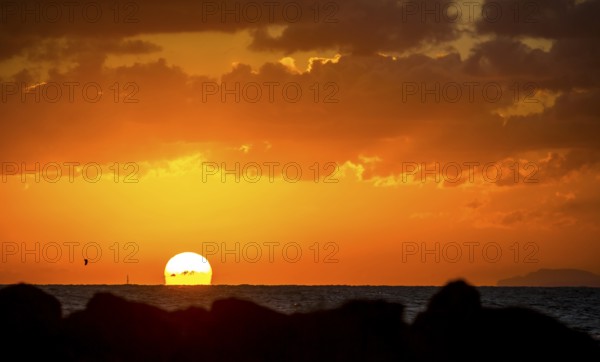 Varadero beach in the PARADISUS VARADERO RESORT SPA hotel complex with sunset, Varadero, Cuba, Matanzas, Cuba, Central America