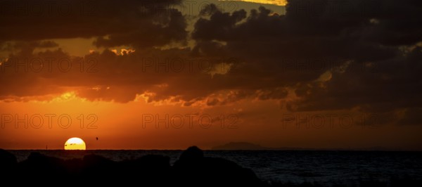 Varadero beach in the PARADISUS VARADERO RESORT SPA hotel complex with sunset, Varadero, Cuba, Matanzas, Cuba, Central America