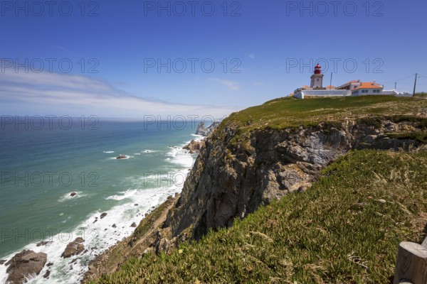Atlantic coast, Cabo da Roca, westernmost point of the continent of Europe, Lisbon coast, São João das Covas, Lisbon district, Portugal