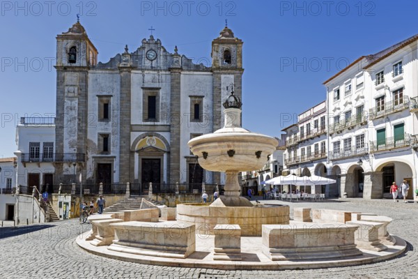 Igreja de Santo Antão on the market square Praca do Giraldo, of Evora, Evora, Évora district, Portugal