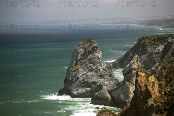 Atlantic coast, Cabo da Roca, westernmost point of the continent of Europe, Lisbon coast, São João das Covas, Lisbon district, Portugal