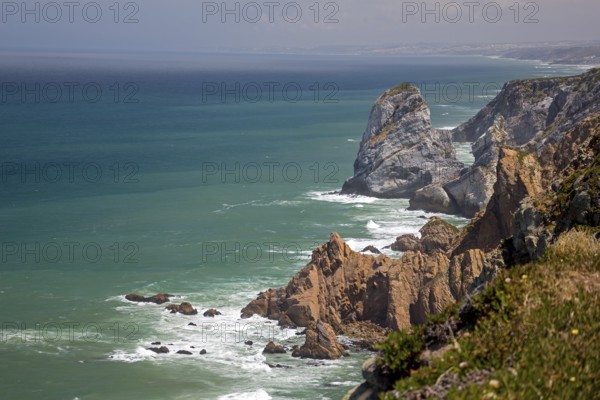 Atlantic coast, Cabo da Roca, westernmost point of the continent of Europe, Lisbon coast, São João das Covas, Lisbon district, Portugal