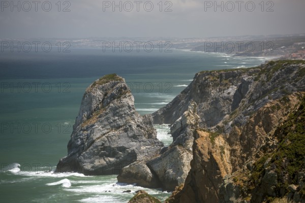Atlantic coast, Cabo da Roca, westernmost point of the continent of Europe, Lisbon coast, São João das Covas, Lisbon district, Portugal