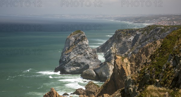 Atlantic coast, Cabo da Roca, westernmost point of the continent of Europe, Lisbon coast, São João das Covas, Lisbon district, Portugal