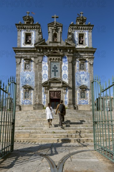 Igreja de Santo Ildefonso, St. Ildefonso Church, Porto, UNESCO World Heritage Site, Oporto, Porto District, Portugal, Europe, aerial view, birds-eyes view, Travel, Travel Photography