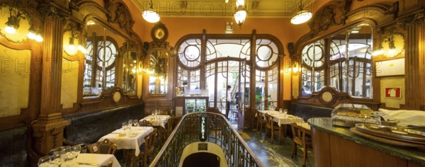 Café Majestic, art nouveau cafe, tavern, panorama, restaurant, Oporto, Porto district, Portugal, Europe, aerial view, birds-eyes view, travel, travel photography