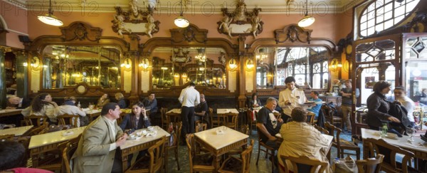 Café Majestic, Art Nouveau café, tavern, panorama, restaurant, Oporto, Porto district, Portugal