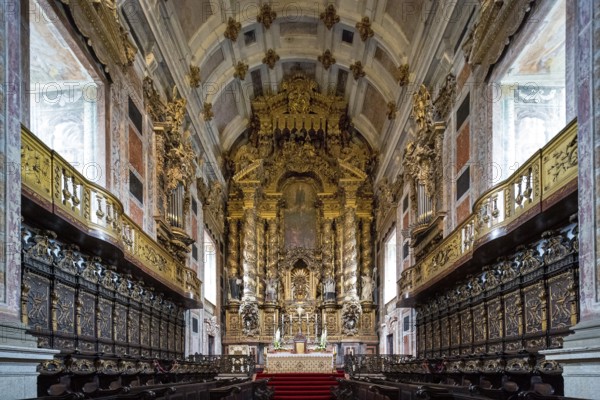 Chancel, Da Sé Cathedral, Barredo Quarter, UNESCO World Heritage Site, Oporto, Porto District, Portugal, Europe, aerial view, birds-eyes view, Travel, Travel Photography