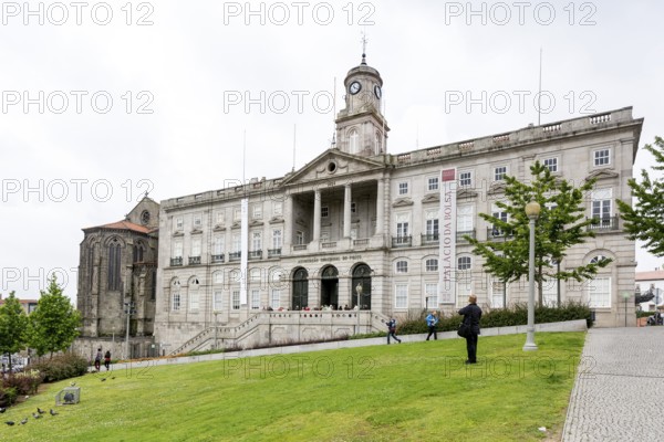 Stock Exchange Palace, Palácio da Bolsa, Oporto, Porto District, Portugal, Europe, aerial view, birds-eyes view, Travel, travel photography