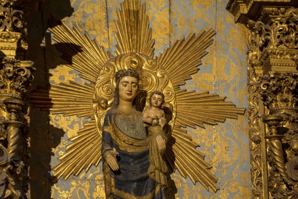 Mary with Jesus Altar, Da Sé Cathedral, Barredo Quarter, UNESCO World Heritage Site, Oporto, Porto District, Portugal, Europe, aerial view, birds-eyes view, Travel, Travel Photography