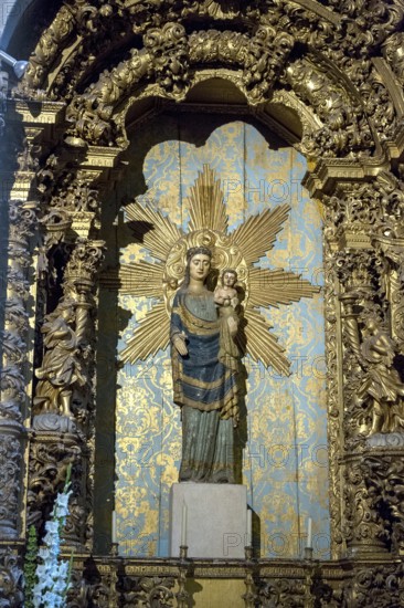 Mary with Jesus Altar, Da Sé Cathedral, Barredo Quarter, UNESCO World Heritage Site, Oporto, Porto District, Portugal, Europe, aerial view, birds-eyes view, Travel, Travel Photography