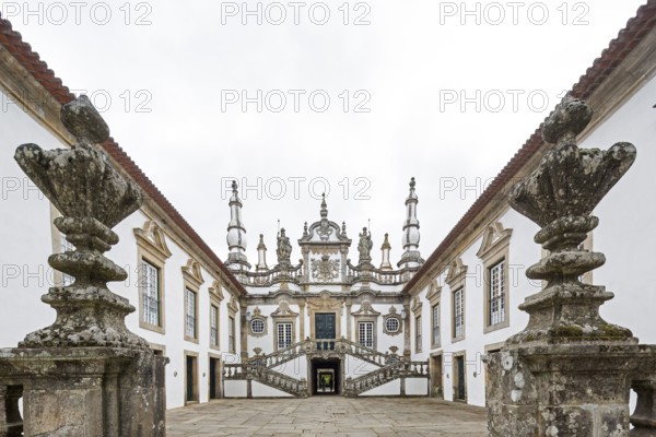 Casa de Mateus, palace with large gardens, Vila Real, Vila Real district, Portugal, Europe, aerial view, birds-eyes view, Travel, travel photography