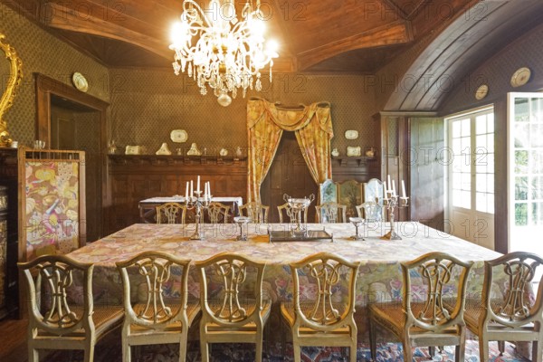 Salon, Casa de Sezim, Grande Escolha winery in the Minho region, the garden of Portugal, Nespereira, Braga district, Portugal, Europe, aerial view, birds-eyes view, travel, travel photography