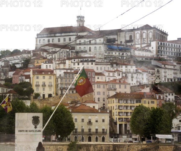 University of Coimbra, Coimbra, Coimbra district, Portugal, Europe, aerial view, birds-eyes view, travel, travel photography