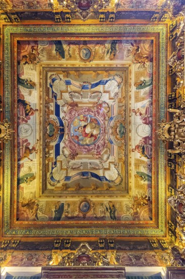 Biblioteca Joanina, historical university library, University of Coimbra, Coimbra, Coimbra district, Portugal, Europe, aerial view, birds-eyes view, Travel, travel photography