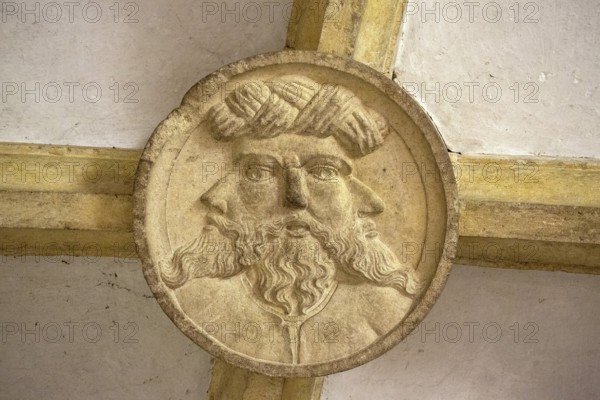 Legendary keystone of the Templars, Fortress of Tomar, Castle of the Knights Templar, Templars, UNESCO cultural heritage, Tomar, Santarém district, Portugal, Europe, Convento da Ordem de Christo, Santarém district, aerial view, birds-eyes view, Travel, travel photography