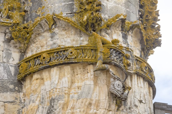 Order of the Cross, Fortress of Tomar, Castle of the Knights Templar, Templars, UNESCO cultural heritage, Tomar, District of Santarém, Portugal, Europe, Convento da Ordem de Christo, District of Santarém, aerial view, birds-eyes view, Travel, travel photography