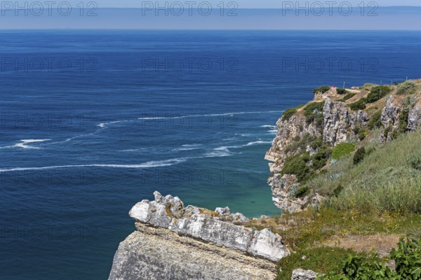 View of the city and bay of Nazaré, Nazaré, Leiria district, Portugal, Europe, Nazaré, aerial view, birds-eyes view, Travel, Travel photography