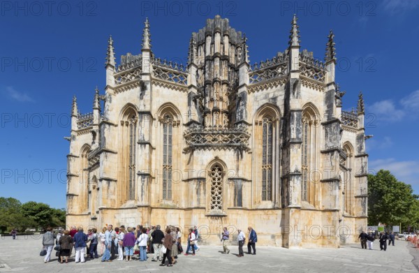 Monastery of Santa Maria da VitÃüria, UNESCO World Heritage Site, Monastery Church of Batalha, Mosteiro da Batalha, Batalha, Leiria District, Portugal, Europe, aerial view, birds-eyes view, Travel, Travel Photography
