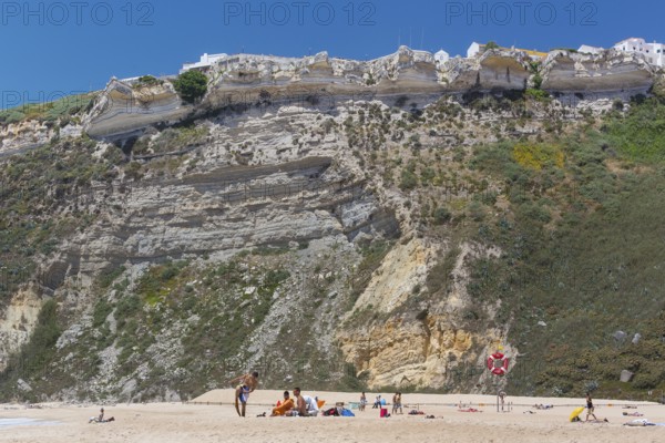 Nazaré, Leiria district, Portugal, Europe, Nazaré, aerial view, birds-eyes view, Travel, travel photography
