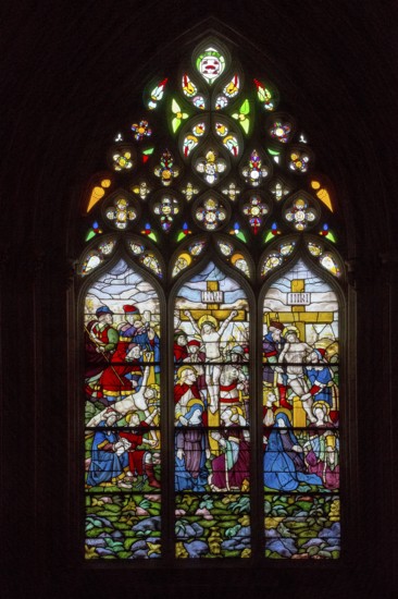Motif window in the chapter house, Monastery of Santa Maria da VitÃüria, UNESCO World Heritage Site, Monastery Church of Batalha, Mosteiro da Batalha, Batalha, Leiria District, Portugal, Europe, aerial view, birds-eyes view, Travel, Travel Photography
