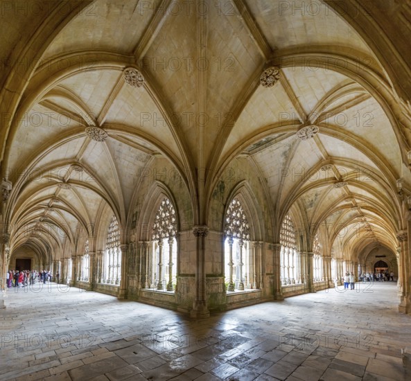 Monastery of Santa Maria da VitÃüria, UNESCO World Heritage Site, Cloister, Monastery Church of Batalha, Mosteiro da Batalha, Batalha, Leiria District, Portugal, Europe, aerial view, birds-eyes view, Travel, Travel Photography