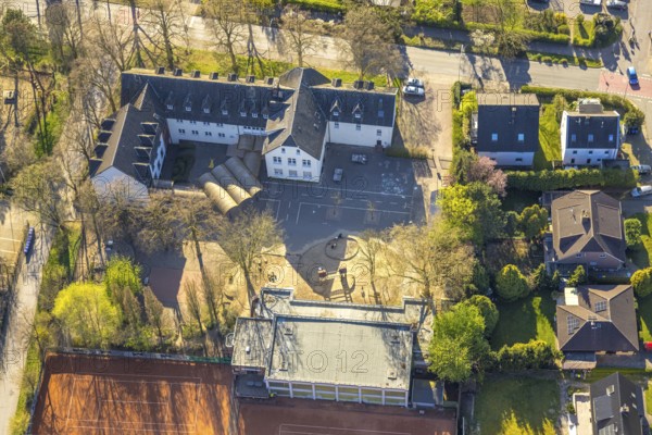 Aerial photo, primary school Auf den Äckern, Bork, Selm, Münsterland, North Rhine-Westphalia, Germany, education, educational institution, DE, Europe, primary school, teaching institute, aerial photography, aerial photography, aerial photography, school, overview, bird's-eye view, birds-eyes view, overview