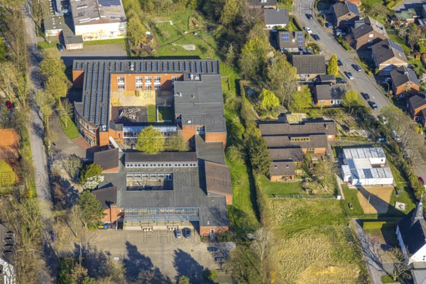 Aerial view, Förderzentrum Nord Schule, Auf den Äckern, Bork, Selm, Münsterland, North Rhine-Westphalia, Germany, education, educational institution, DE, Europe, educational institute, aerial view, aerial photography, aerial photography, school, overview, bird's eye view, birds-eyes view, overview